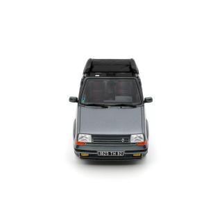 Renault 5 GT Turbo Cabriolet Gris Tungstene 1995 OttO mobile 1:18 Resinemodell (Türen, Motorhaube... nicht zu öffnen!)